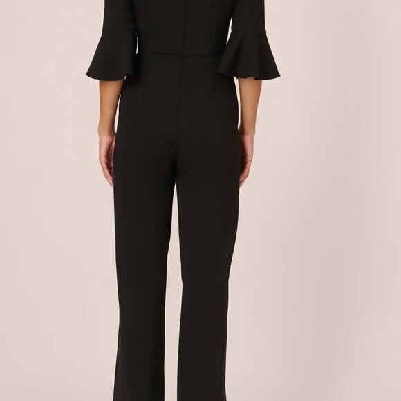Adrianna Papell, Knit Crepe Jumpsuit Size 10 - Picture 3 of 3